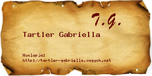 Tartler Gabriella névjegykártya